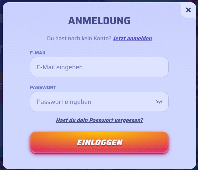 Anmeldung bei Spinrollz Casino